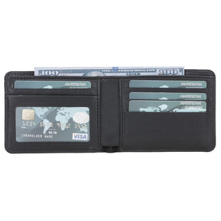 Bouletta Men Wallet Pebble Black Pier Leather Men's Wallet Premium Koruma