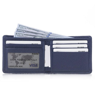 Bouletta Men Wallet Pebble Blue Pier Leather Men's Wallet Premium Koruma