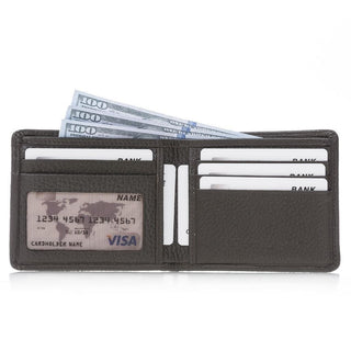 Bouletta Men Wallet Pebble Coffee Pier Leather Men's Wallet Premium Koruma
