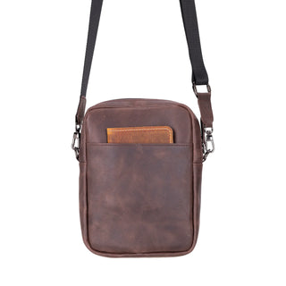 Bouletta Cell Phone Crossbody Bag Dark Brown Pisa Leather Crossbody Bag Premium Koruma