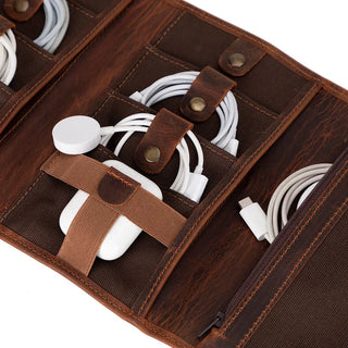 Bouletta Travel Cable Organizer Pura Leather Cable Organizer Premium Koruma