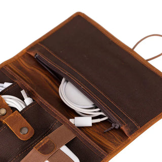 Bouletta Travel Cable Organizer Pura Leather Cable Organizer Premium Koruma