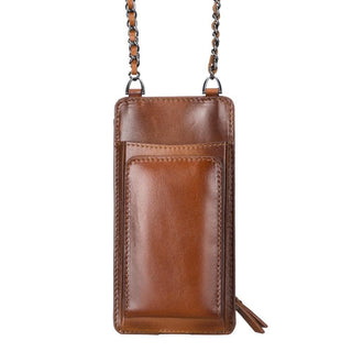 Bouletta Phone Case Tan Reina Leather Shoulder Bag Premium Koruma
