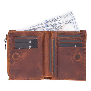 Bouletta Men Wallet Rexon Leather Men's Wallet with Zipper Premium Koruma