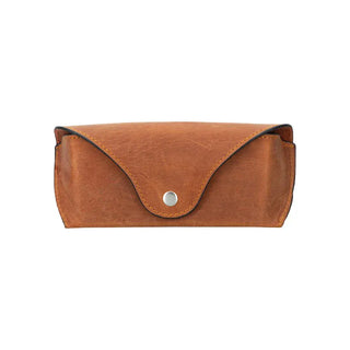 Bouletta Glasses Case Saddle Brown Roan Leather Glasses Case Premium Koruma
