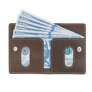 Bouletta Wallet Sandy Coffee Robin Leather Wallet Premium Koruma