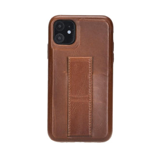 Bouletta Phone Case Tan Rock Cover iPhone 11 Leather Case with Stand Premium Koruma