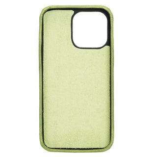 Bouletta Phone Case Green Rock Cover iPhone 13 Pro Leather Case with Card Holder Premium Koruma