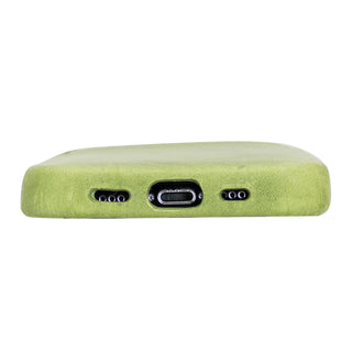 Bouletta Phone Case Green Rock Cover iPhone 13 Pro Leather Case with Card Holder Premium Koruma