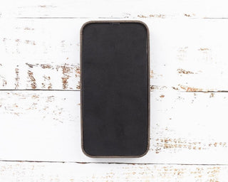 Bouletta Phone Case Coffee Rock Cover Leather iPhone 13 Pro Max Case with Card Holder Premium Koruma