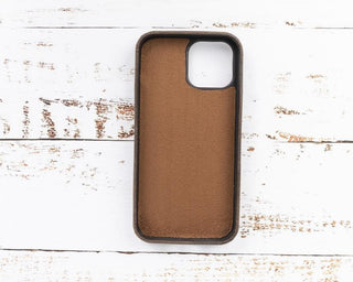 Bouletta Phone Case Coffee Rock Cover Leather iPhone 13 Pro Max Case with Card Holder Premium Koruma