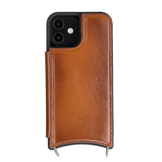 Bouletta Phone Case Saff iPhone 12 / 12 Pro Leather Case with Shoulder Strap Premium Koruma