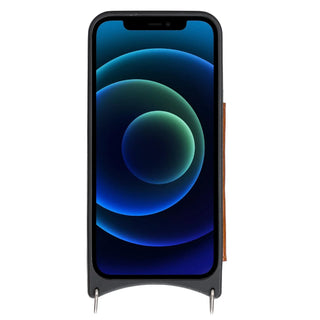 Bouletta Phone Case Saff iPhone 12 / 12 Pro Leather Case with Shoulder Strap Premium Koruma