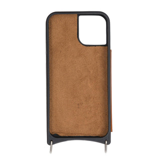Bouletta Phone Case Saff iPhone 12 Mini Leather Case with Shoulder Strap Premium Koruma