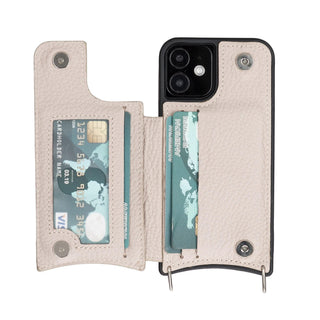 Bouletta Phone Case Saff iPhone 12 Mini Leather Case with Shoulder Strap Premium Koruma