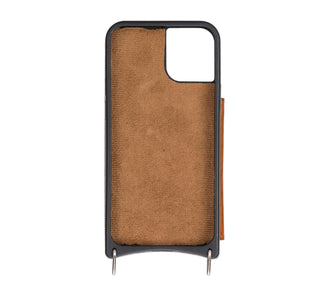Bouletta Phone Case Saff iPhone 12 Mini Leather Case with Shoulder Strap Premium Koruma