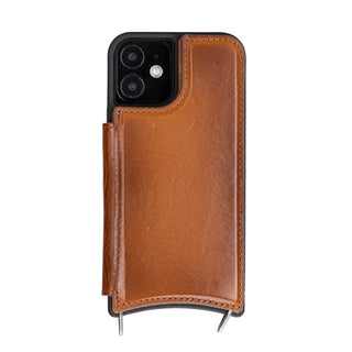 Bouletta Phone Case Saff iPhone 12 Mini Leather Case with Shoulder Strap Premium Koruma