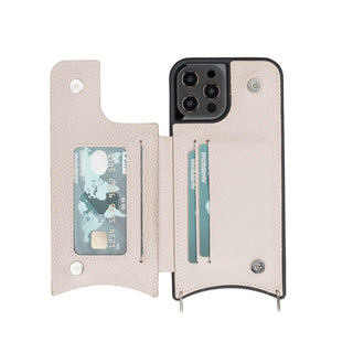 Bouletta Phone Case Saff iPhone 12 Mini Leather Case with Shoulder Strap Premium Koruma