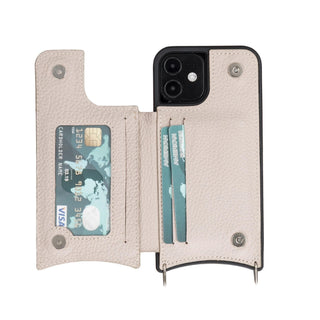 Bouletta Phone Case Saff iPhone 12 Mini Leather Case with Shoulder Strap Premium Koruma