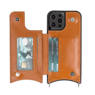 Bouletta Phone Case Saff iPhone 12 Mini Leather Case with Shoulder Strap Premium Koruma