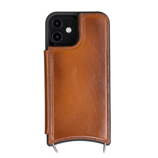 Bouletta Phone Case Saff iPhone 12 Mini Leather Case with Shoulder Strap Premium Koruma