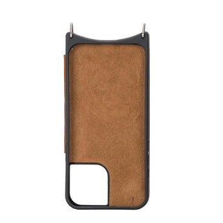 Bouletta Phone Case Saff iPhone 12 Mini Leather Case with Shoulder Strap Premium Koruma