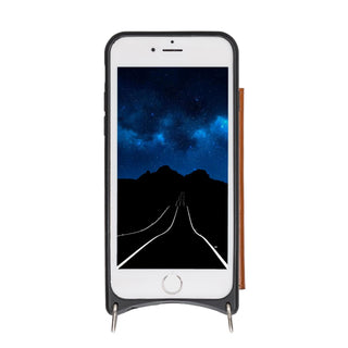 Bouletta Phone Case Saff iPhone SE / 8 / 7 Leather Case with Shoulder Strap Premium Koruma