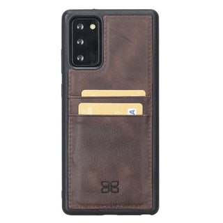 Bouletta Cep Telefonu Kılıfları Note 20 / Koyu Kahve Samsung Galaxy Note 20 Serisi Kartlıklı Deri Arka Kapak Premium Koruma