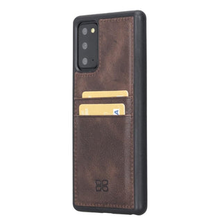 Bouletta Cep Telefonu Kılıfları Note 20 Ultra / Koyu Kahve Samsung Galaxy Note 20 Serisi Kartlıklı Deri Arka Kapak Premium Koruma