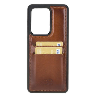 Bouletta Cep Telefonu Kılıfları Galaxy S20 Plus / Rustik Taba Samsung Galaxy S20 Serisi Kartlıklı Deri Arka Kapak Premium Koruma