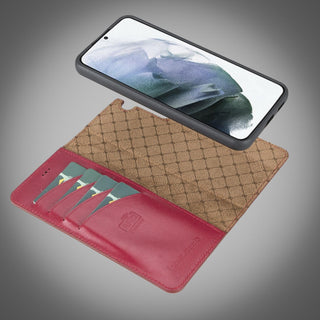 Bouletta Cep Telefonu Kılıfları Samsung Galaxy S22 Serisi Cüzdanlı Çıkarılabilir Deri Kılıf Premium Koruma