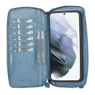 Bouletta Cep Telefonu Kılıfları Samsung Galaxy S22 Serisi Cüzdanlı ve Fermuarlı Çıkarılabilir Deri Kılıf Premium Koruma