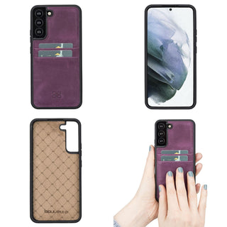 Bouletta Cep Telefonu Kılıfları Samsung Galaxy S22 Serisi Kartlıklı Deri Arka Kapak Premium Koruma