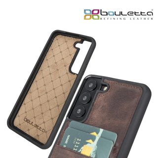 Bouletta Cep Telefonu Kılıfları Samsung Galaxy S22 Serisi Kartlıklı Deri Arka Kapak Premium Koruma