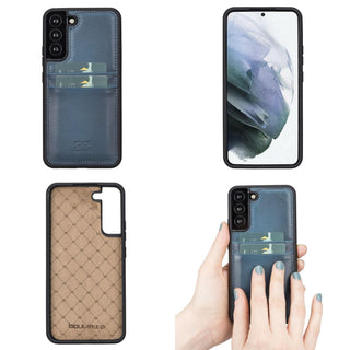 Bouletta Cep Telefonu Kılıfları Samsung Galaxy S22 Serisi Kartlıklı Deri Arka Kapak Premium Koruma