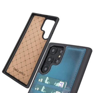 Bouletta Cep Telefonu Kılıfları Samsung Galaxy S23 Serisi Kartlıklı Deri Arka Kapak Premium Koruma