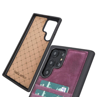 Bouletta Cep Telefonu Kılıfları Samsung Galaxy S23 Serisi Kartlıklı Deri Arka Kapak Premium Koruma
