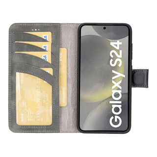 Bouletta Cep Telefonu Kılıfları Samsung Galaxy S24 Serisi Cüzdanlı Çıkarılabilir Deri Kılıf Premium Koruma
