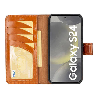 Bouletta Cep Telefonu Kılıfları Samsung Galaxy S24 Serisi Cüzdanlı Çıkarılabilir Deri Kılıf Premium Koruma