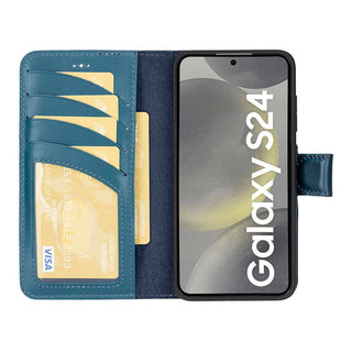 Bouletta Cep Telefonu Kılıfları Samsung Galaxy S24 Serisi Cüzdanlı Çıkarılabilir Deri Kılıf Premium Koruma