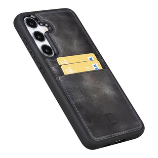 Bouletta Cep Telefonu Kılıfları Samsung Galaxy S24 Serisi Kartlıklı Deri Arka Kapak Premium Koruma