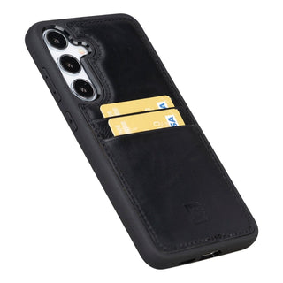 Bouletta Deri Galaxy S25 Kılıfı Samsung Galaxy S25 Kartlıklı Deri Arka Kapak Premium Koruma