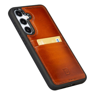 Bouletta Deri Galaxy S25 Kılıfı Samsung Galaxy S25 Kartlıklı Deri Arka Kapak Premium Koruma