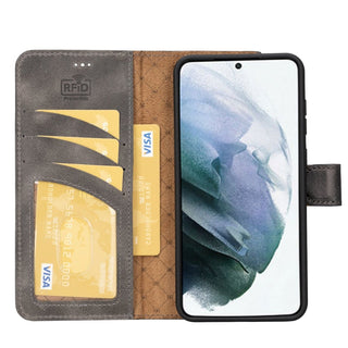 Bouletta Deri Galaxy S25 Plus Kılıfı Samsung Galaxy S25 Plus Cüzdanlı Çıkarılabilir Deri Kılıf Premium Koruma