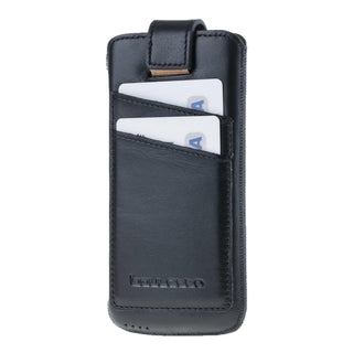 Bouletta Deri Galaxy S25 Ultra Kılıfı Siyah Samsung Galaxy S25 Ultra ile Uyumlu Kartlıklı Deri Kese Kılıf Premium Koruma