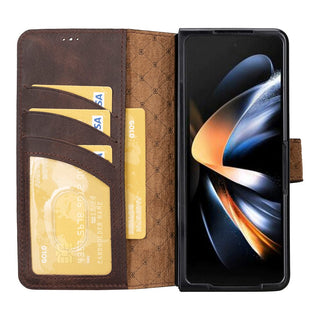 Bouletta Cep Telefonu Kılıfları Samsung Galaxy Z Fold Serisi Cüzdanlı Deri Kılıf Premium Koruma