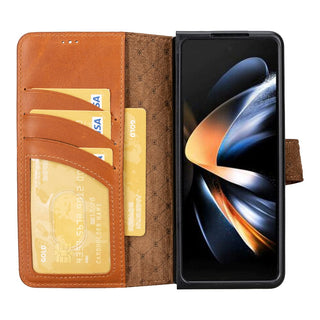 Bouletta Cep Telefonu Kılıfları Samsung Galaxy Z Fold Serisi Cüzdanlı Deri Kılıf Premium Koruma