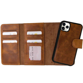 Bouletta Phone Case Moccasin Santa iPhone 11 Pro Leather Detachable Wallet Case Premium Koruma