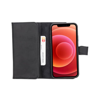 Bouletta Phone Case Black Santa iPhone 11 Pro Max Leather Detachable Wallet Case Premium Koruma