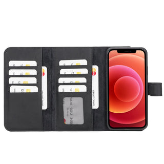 Bouletta Phone Case Black Santa iPhone 11 Pro Max Leather Detachable Wallet Case Premium Koruma